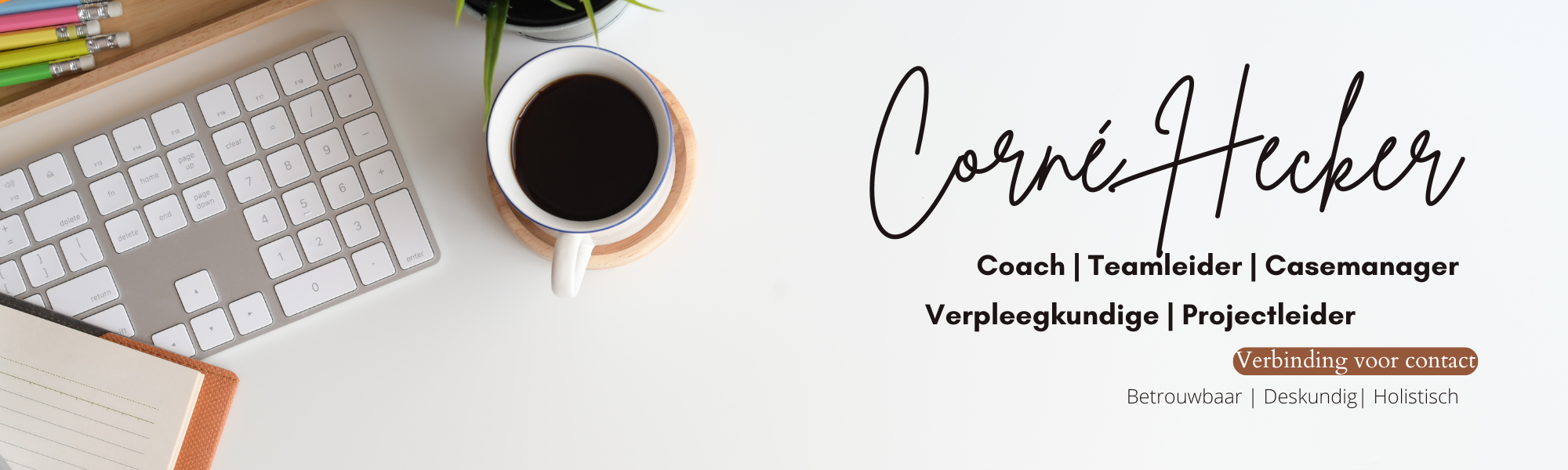 Banner met visitekaartje